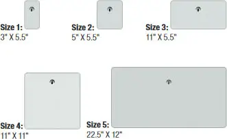 5 different PO Box sizes